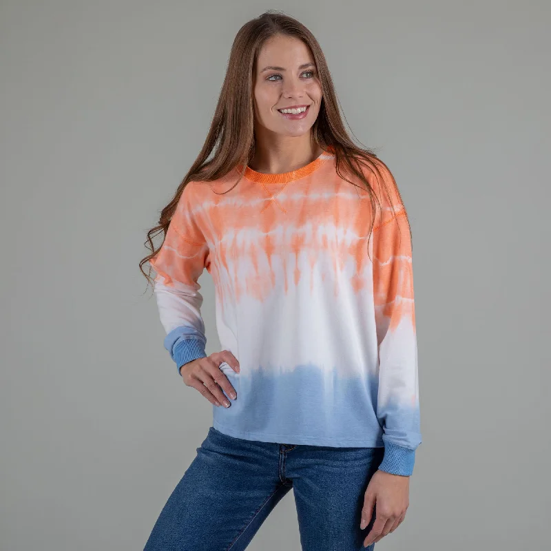 Dip-Dye Long Sleeve Knit Top