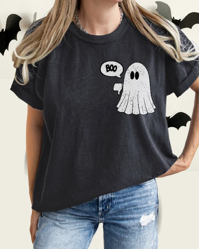 Halloween Comfort Colors® T-Shirt Women's Minimalist Cute Ghost Boo Fall Colors T-Shirt