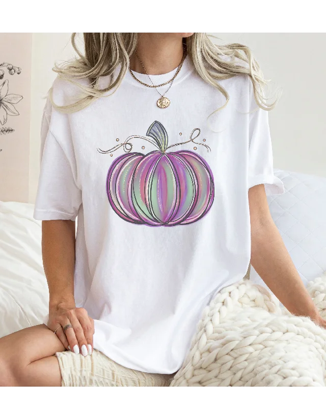 Halloween or Fall Comfort Colors® T-Shirt Women's Beautiful Watercolor Pumpkin Fall Colors T-Shirt