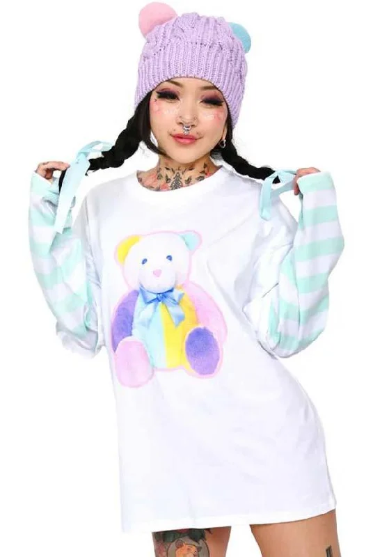 Pastel Patches Bear | LAYERED T-SHIRT*