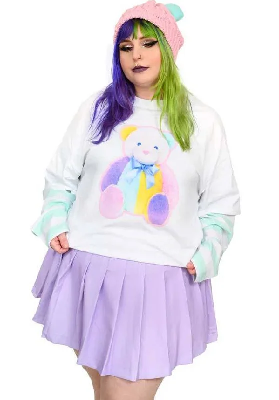 Pastel Patches Bear | LAYERED T-SHIRT*