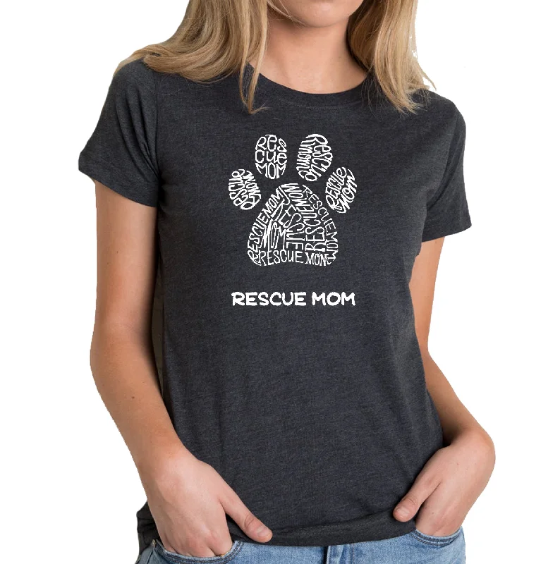 Rescue Mom  - Women's Premium Blend Word Art T-Shirt