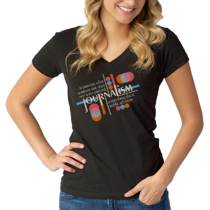 Women's Journalism is Printing What Someone Does Not Want Printed Vneck T-Shirt