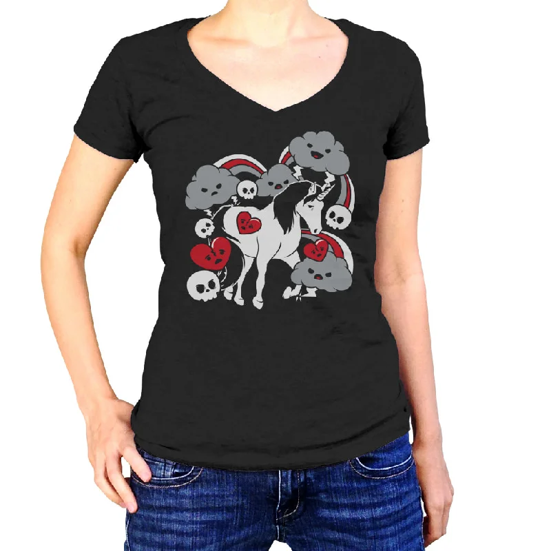 Women's Unicorn Gloom Vneck T-Shirt - By Ex-Boyfriend