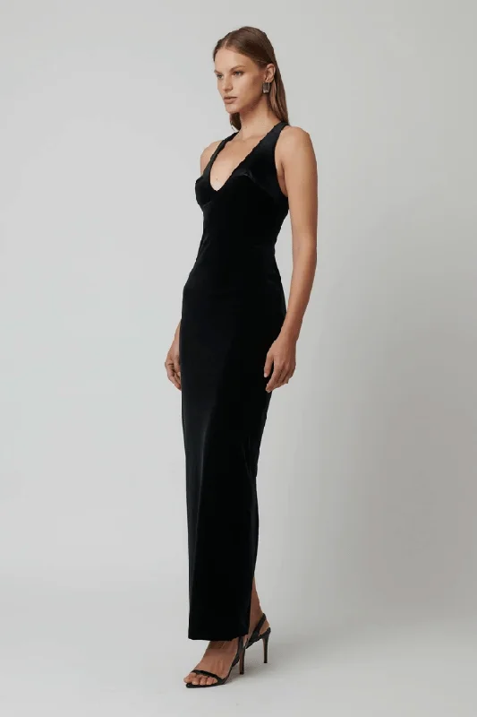 Eiza Gown Black Velvet