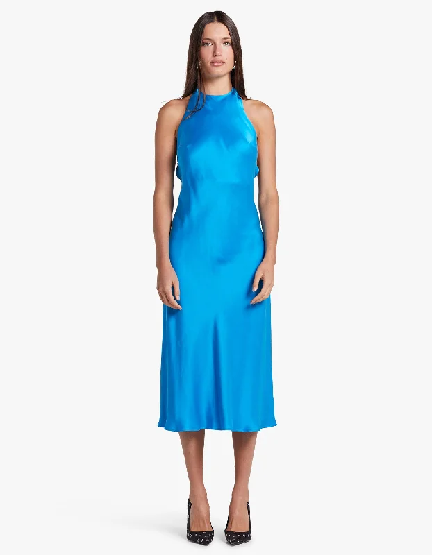 Halter Dress - Coast Blue