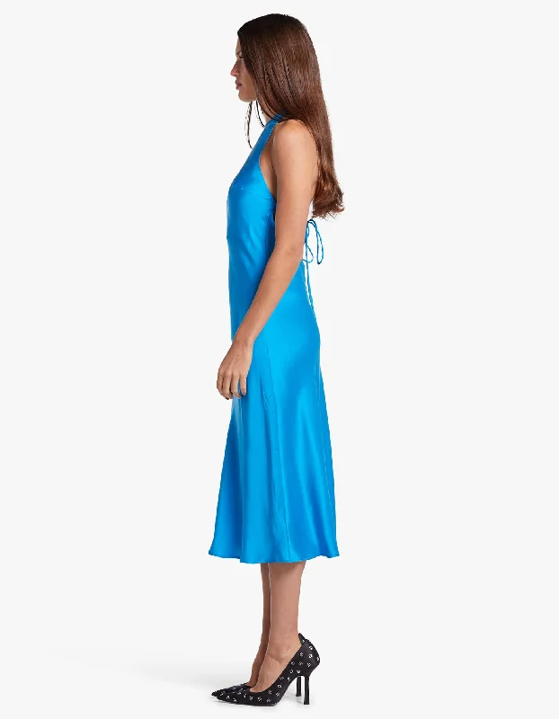 Halter Dress - Coast Blue