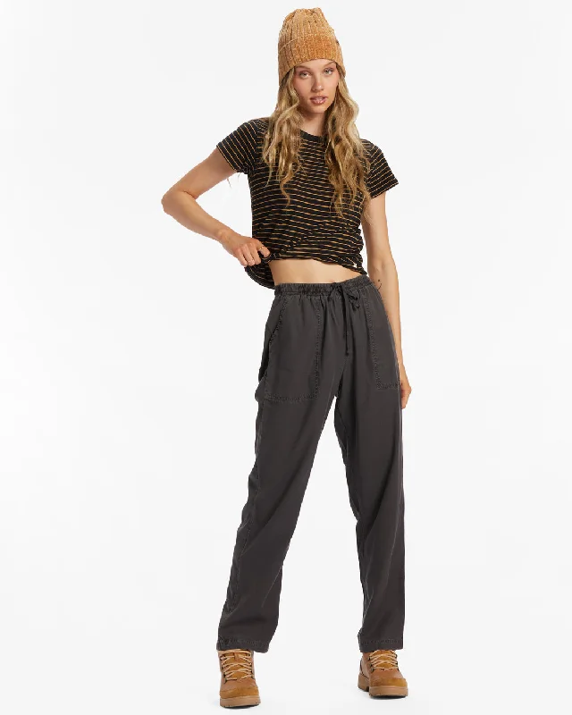 Beachy Keen Woven Pant - Off Black 1