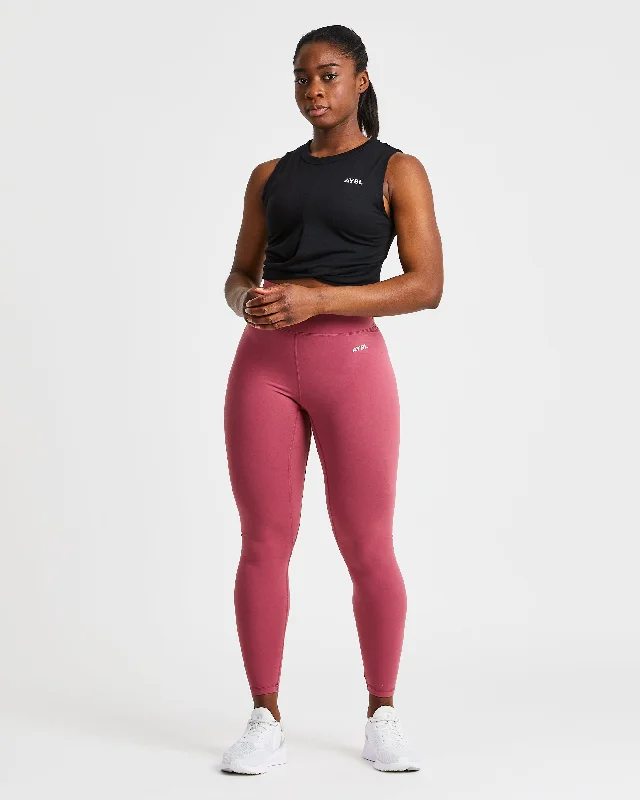 Core Leggings - Brick Red