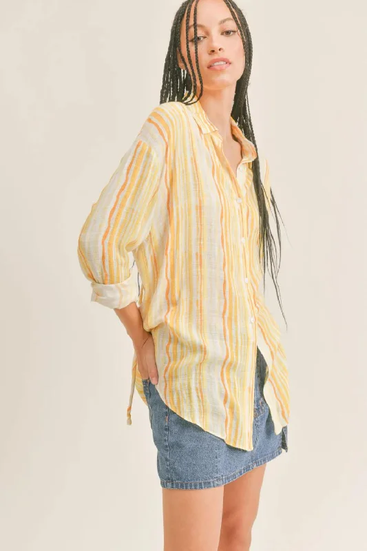 Day in the Sun Ruched Back Shirt