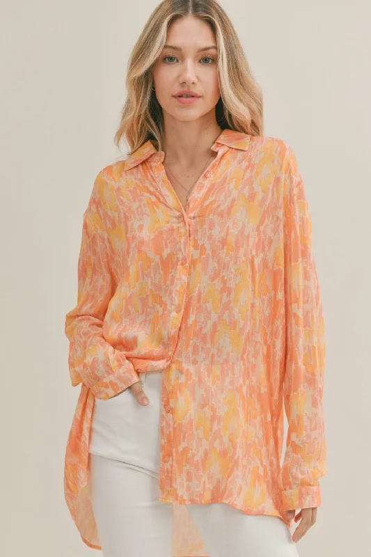 Desert Sunset Button Down Top