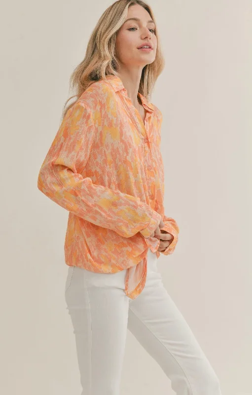 Desert Sunset Button Down Top