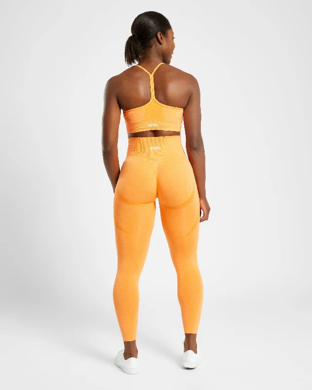 Empower Seamless Leggings - Orange Marl