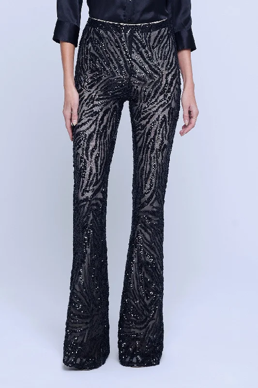 L'Agence Honor Flared Sequin Pant