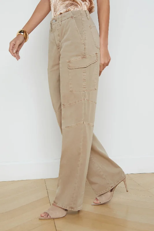 L'Agence Brooklyn High Rise Utility Wide Leg Pant Jean