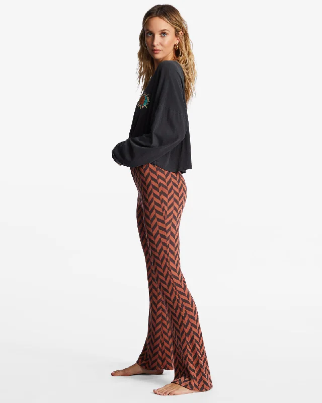 New Heights Flared Pants - Brick