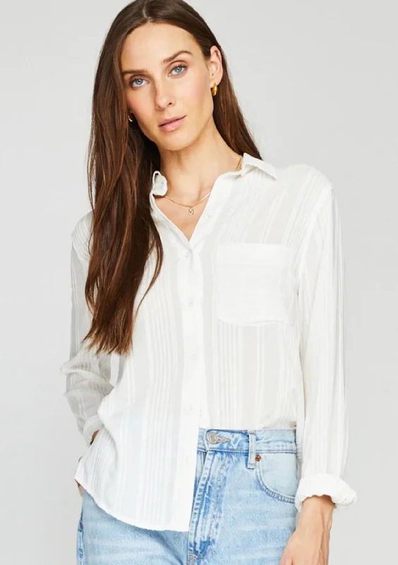 Paige Long Sleeve White Button-Down