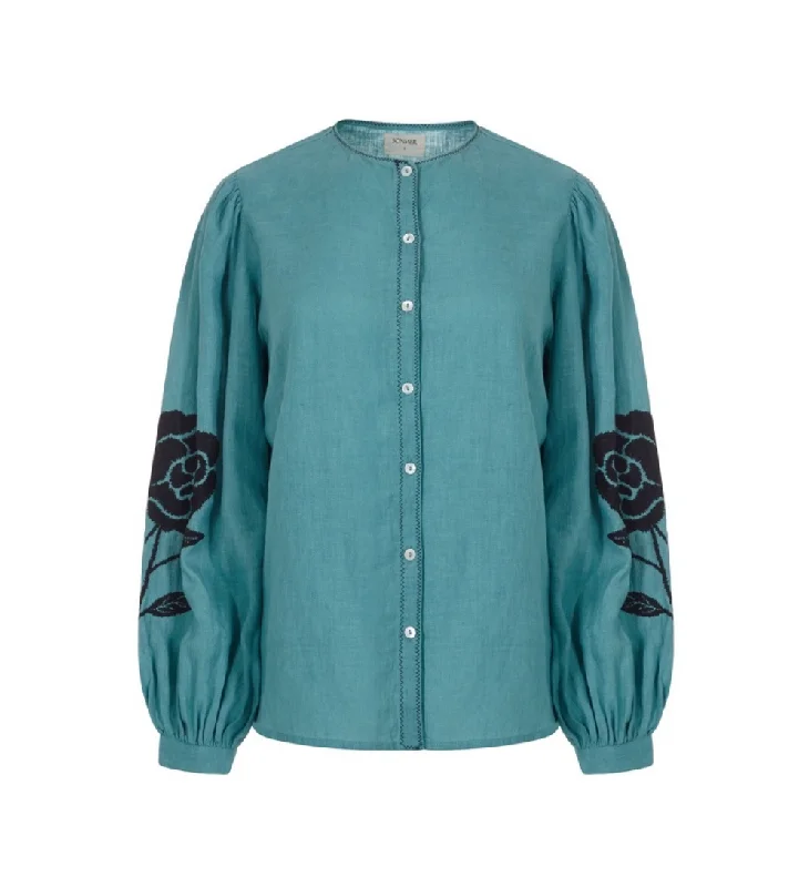 Sonmer Leonor Blouse Emerald