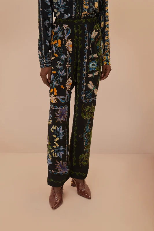 Winter Garden Black Pajama Pants