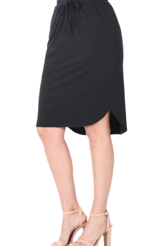 Tulip Hem Skirt Style 1870 in Black or Ash Mocha