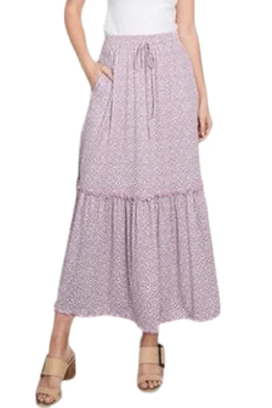 Tiered Maxi Skirt Style 104 in Lavender