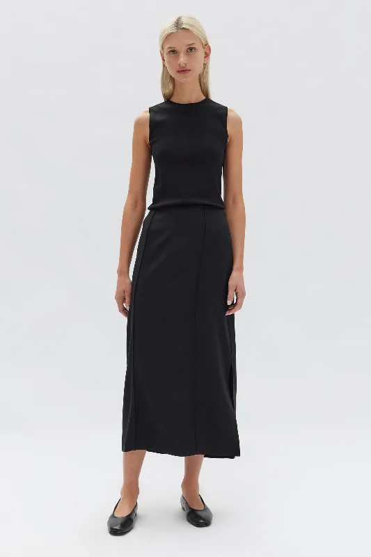 Assembly Label - Sabine Crepe Skirt, Black