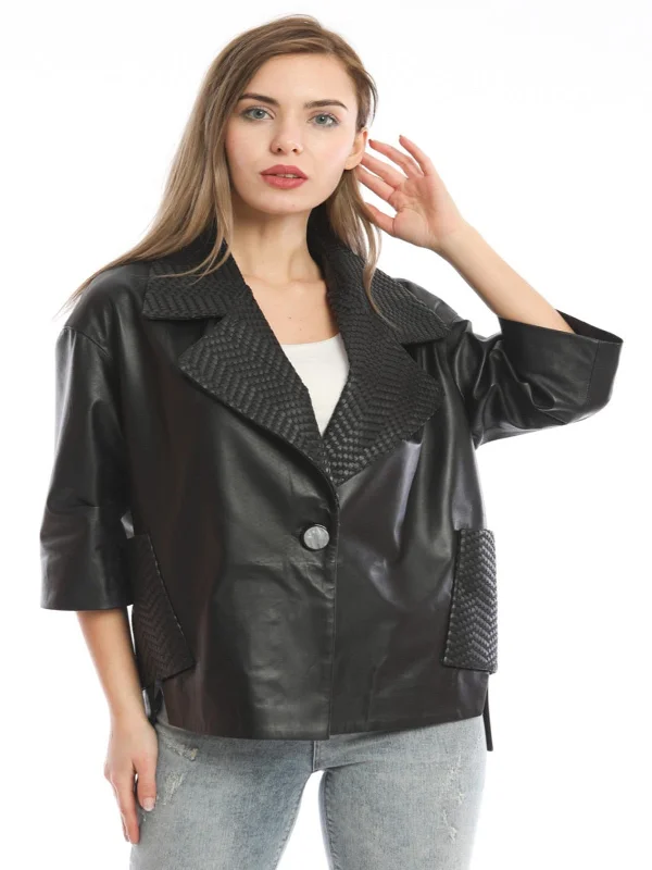 Urban Style Women Black Leather Jacket