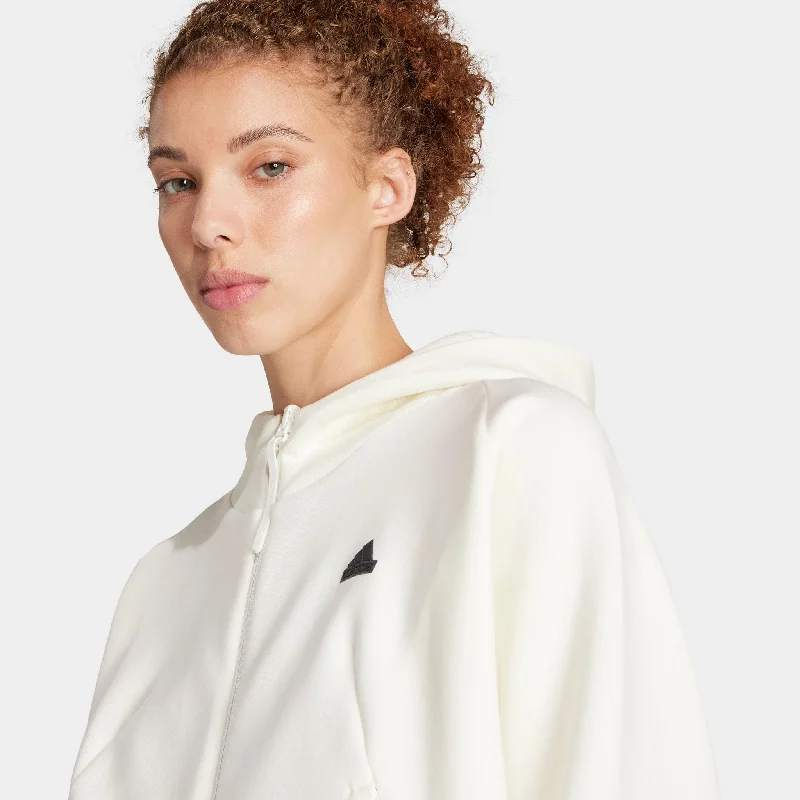 adidas Women's Z.N.E. Full Zip Hoodie / Off White