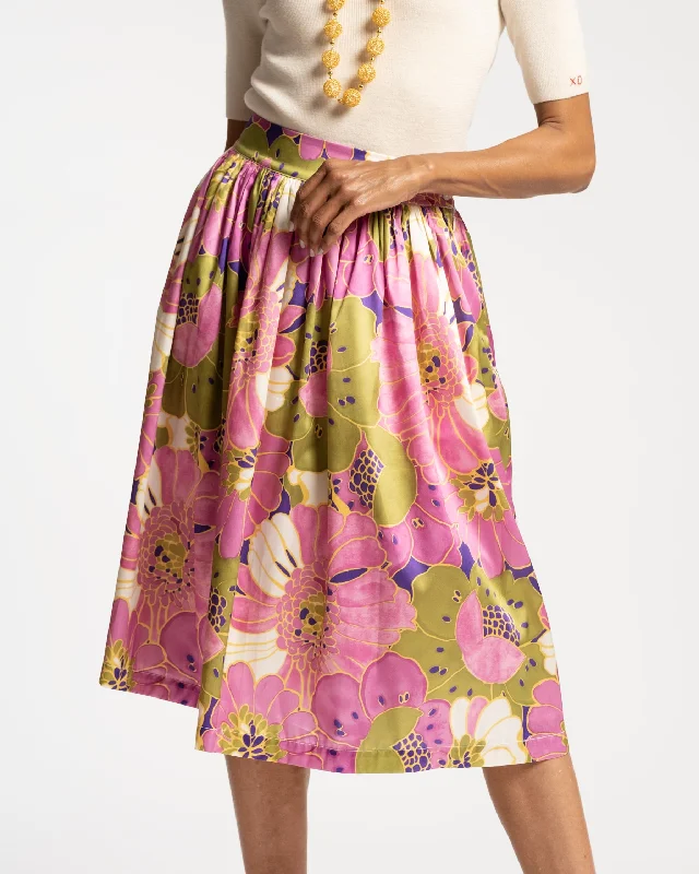 Barbara Midi Skirt African Daisy Print