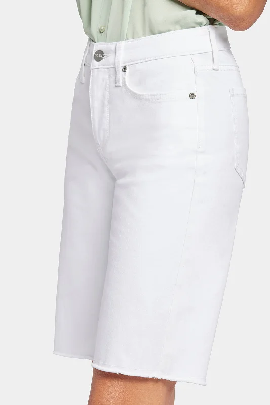 Boyfriend Denim Shorts - Optic White