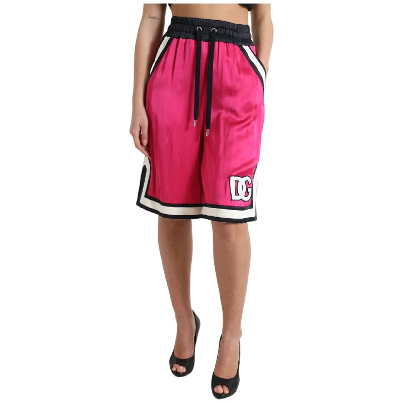 Dolce & Gabbana Chic Pink High Waist Jersey Shorts