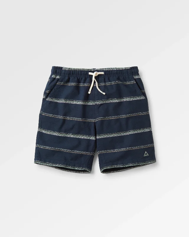 Drifter Organic Cotton Jacquard Short - Deep Navy Jacquard Stripe