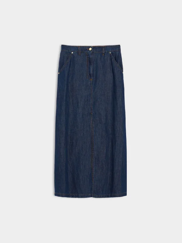 iBlues Vasco Flared Skirt Blue Jeans