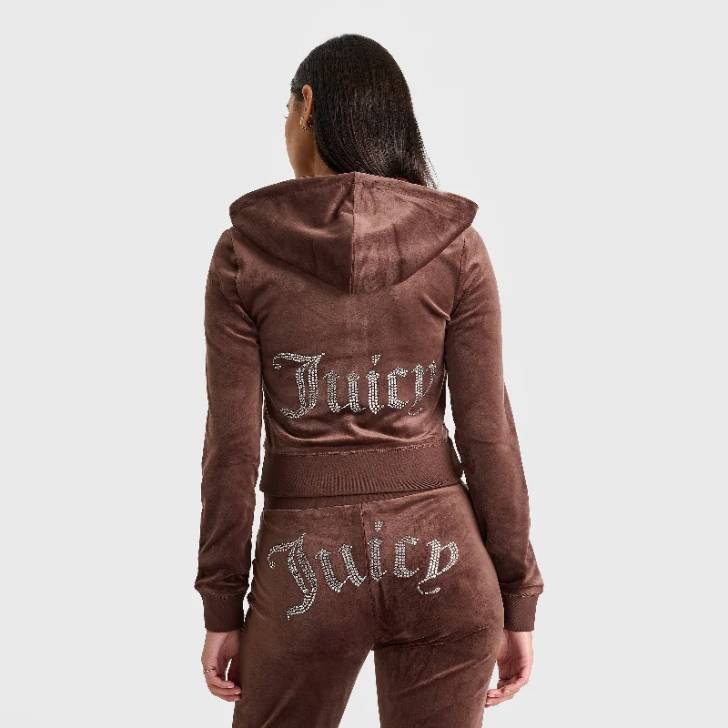 Juicy Couture Women's OG Bling Hoodie / Black Cherry