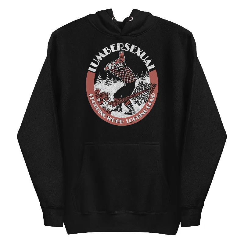 Lumbersexual, Chopping Wood Looking Good Classic Fleece Pullover Hoodie