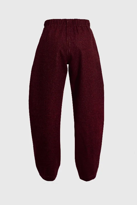 Red Virgin Wool Pants