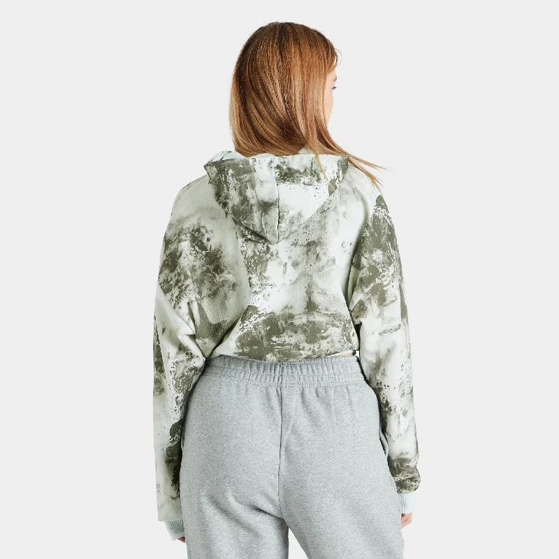 Reebok Women's Classic Cloud Splatter Full Zip Hoodie / Light Sage