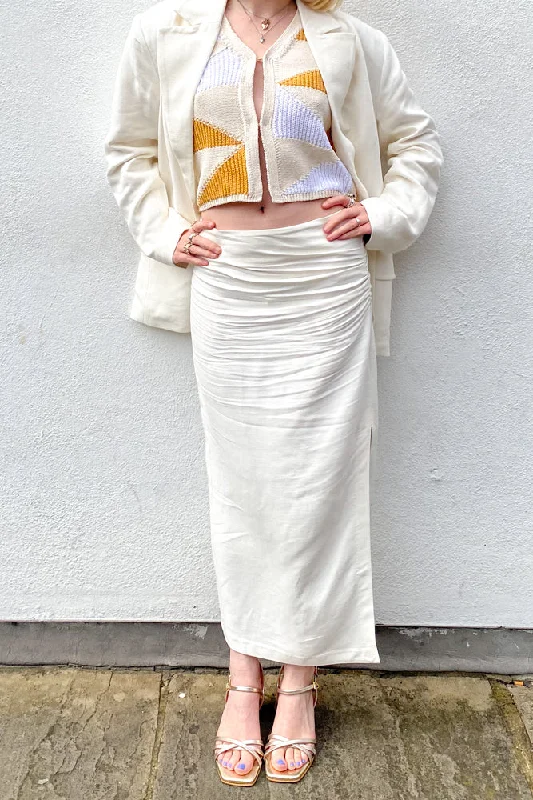 Second Female Lino Antique White Skirt