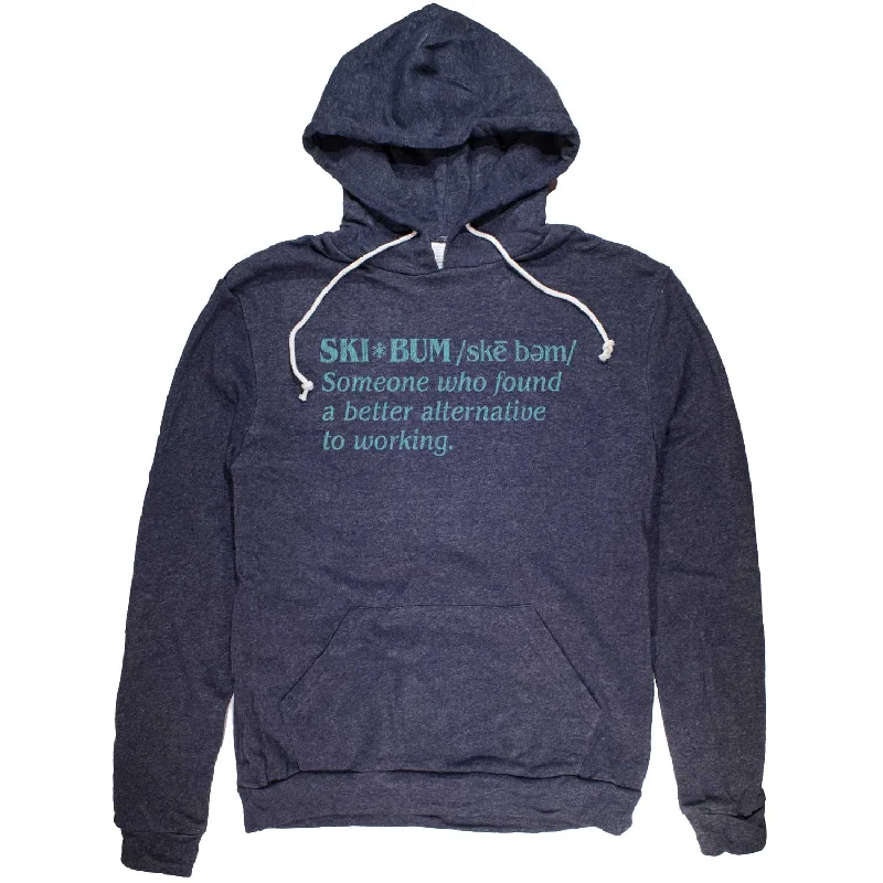 Unisex Ski Bum Defined T-shirt Pullover Hoodie