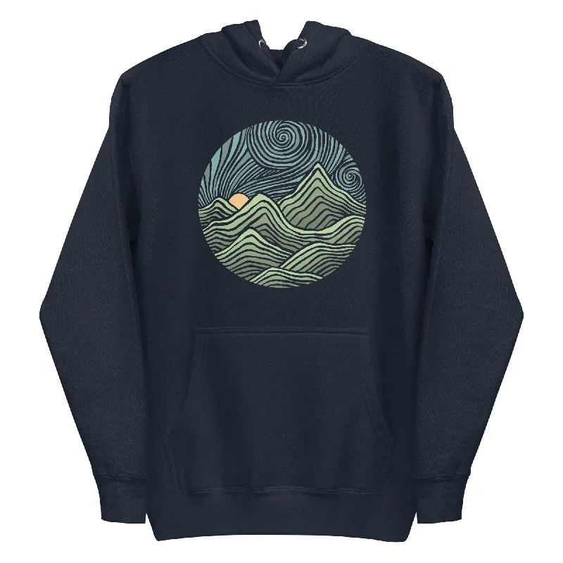 Swirly Mountains | Design by Dylan Fant Classic Fleece Pullover Hoodie