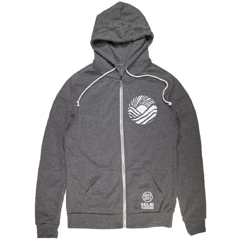 Simple Swirly Mountains Zip Up Hoodie