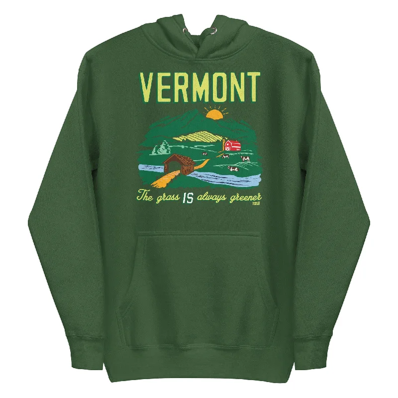 Vermont The Grass IS Always Greener Classic Fleece Pullover Hoodie