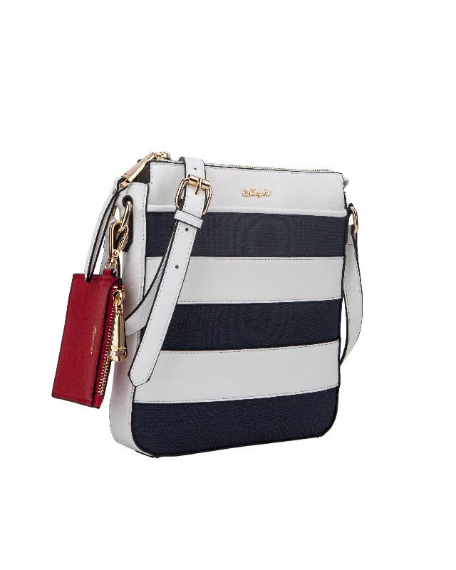 Striped Crossbody Bag and Purse