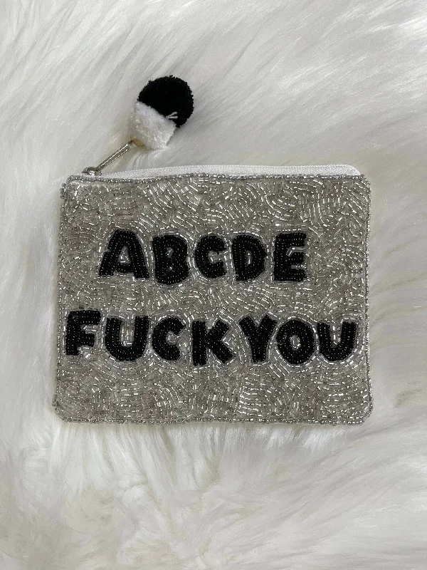 ABCDE Fuck You Seed Bead Coin Bag