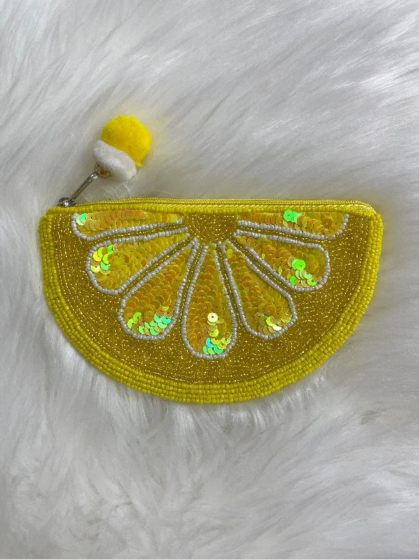 Lemon Seed Bead Coin Bag