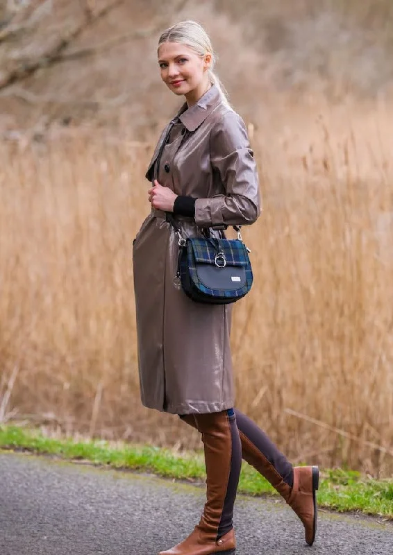 Mucros Grace Bag | Navy Green Check