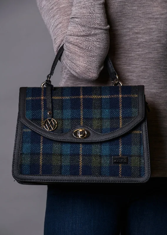 Mucros Orla Bag | Navy Green Check