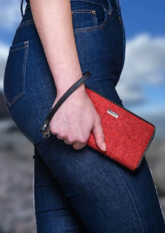 Mucros Tweed Wallet | Coral