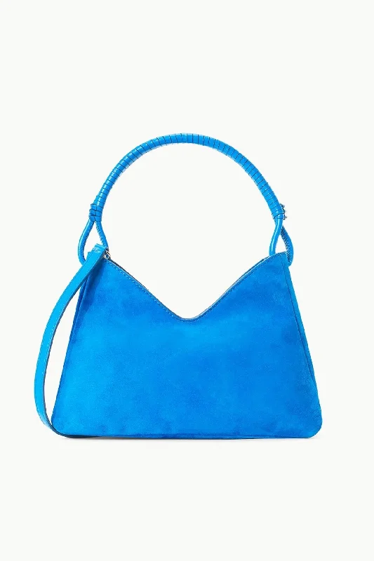 Valerie Shoulder Bag - Blue Suede