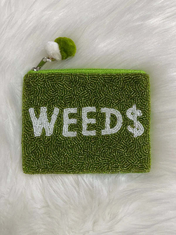 Weed $ Seed Bead Coin Bag